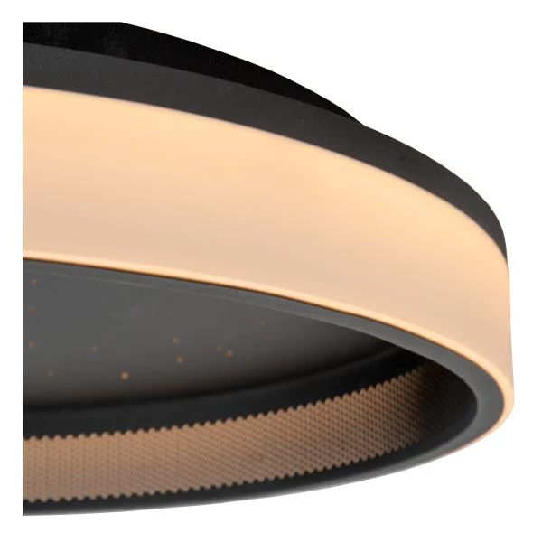 Lucide ESTREJA - Plafonnier - Ø 40 cm - LED 3 StepDim - CCT - 2500K/3000K - Noir - détail 2